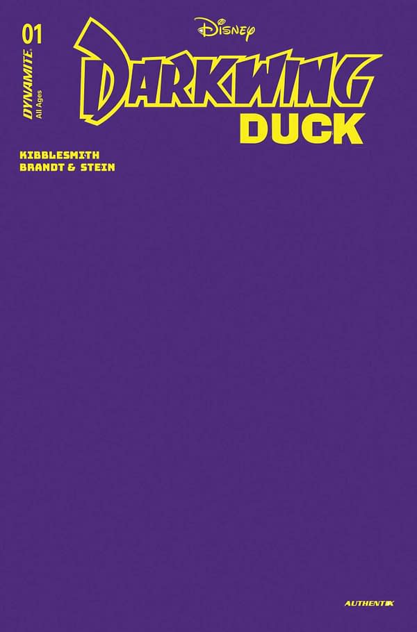 Cover image for DARKWING DUCK #1 CVR V FOC BONUS PURPLE BLANK AUTHENTIX