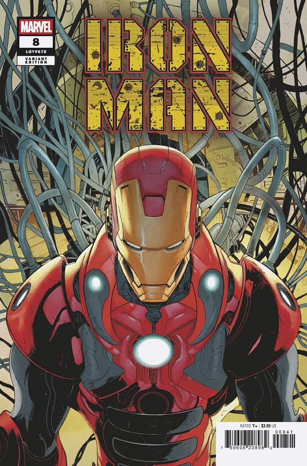 Cover image for IRON MAN #8 ADAM POLLINA VARIANT