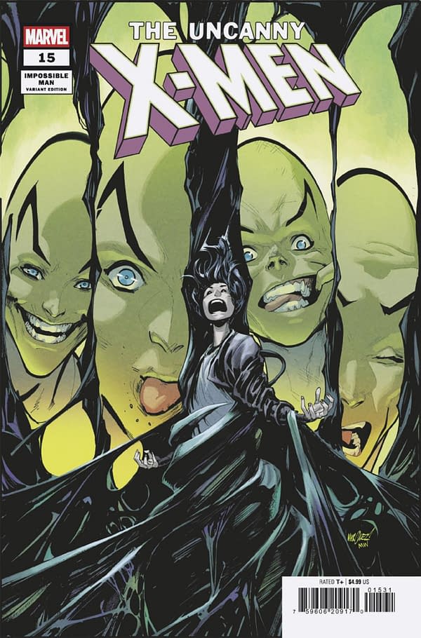 Cover image for UNCANNY X-MEN #15 DAVID MARQUEZ IMPOSSIBLE MAN POP-UP VARIANT