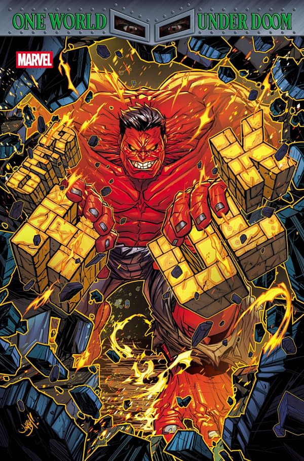 Cover image for RED HULK #4 JONBOY MEYERS VARIANT [DOOM]