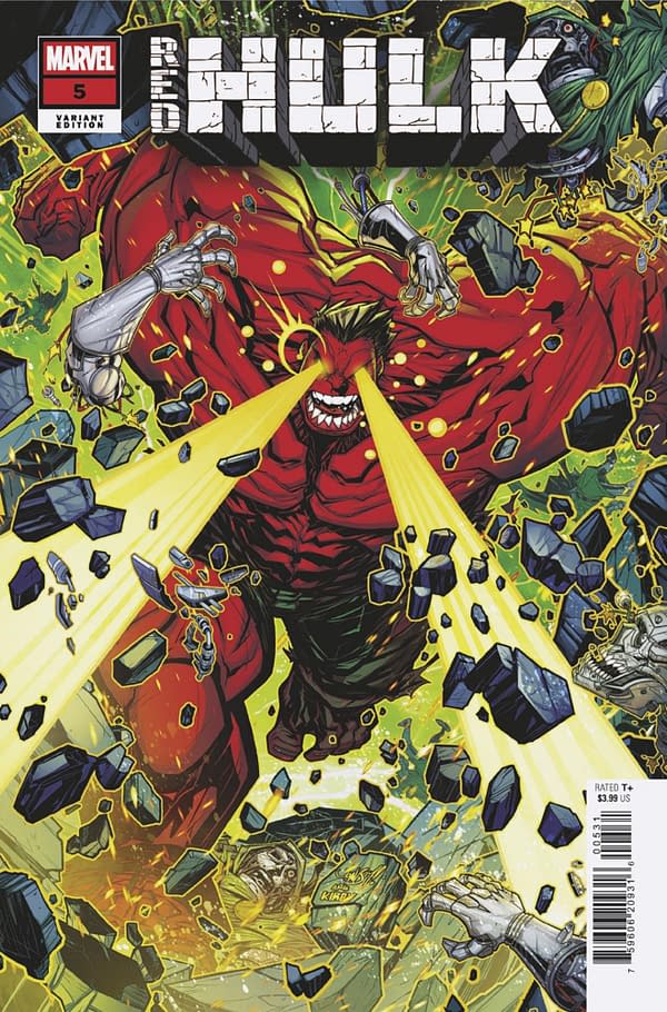 Cover image for RED HULK #5 JONBOY MEYERS VARIANT [DOOM]