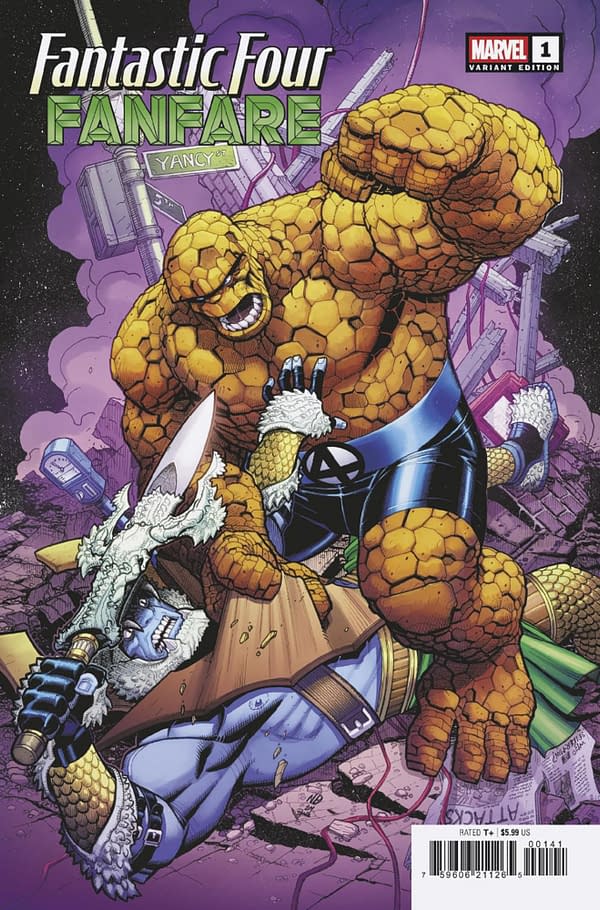Cover image for FANTASTIC FOUR FANFARE #1 NICK BRADSHAW VARIANT