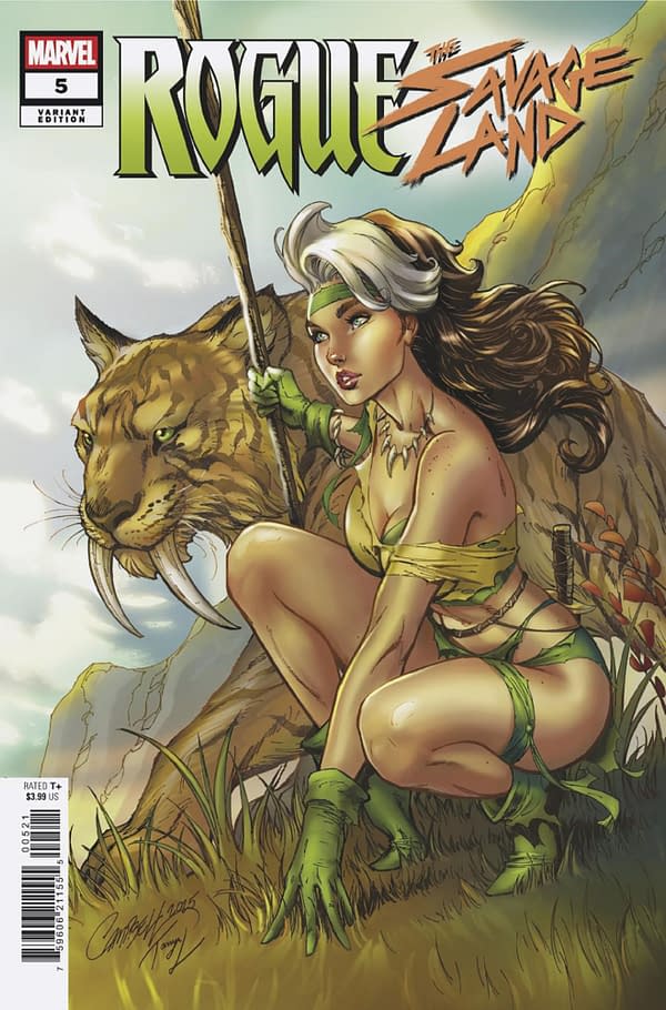 Cover image for ROGUE: THE SAVAGE LAND #5 J. SCOTT CAMPBELL VARIANT