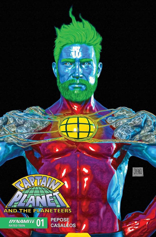 Cover image for CAPTAIN PLANET #1 CVR S FOC BONUS SPEARS BLACK FOIL