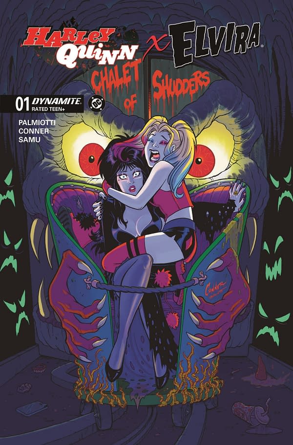 Juan Samu And Amanda Conner To Both Draw Harley Quinn X Elvira Crossover