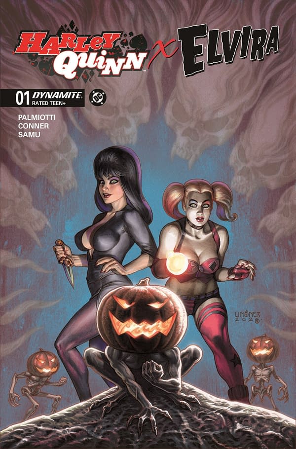Juan Samu And Amanda Conner To Both Draw Harley Quinn X Elvira Crossover
