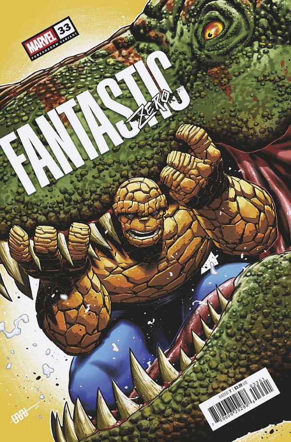 Cover image for FANTASTIC FOUR #33 CAFU FORESHADOW VARIANT [DOOM]