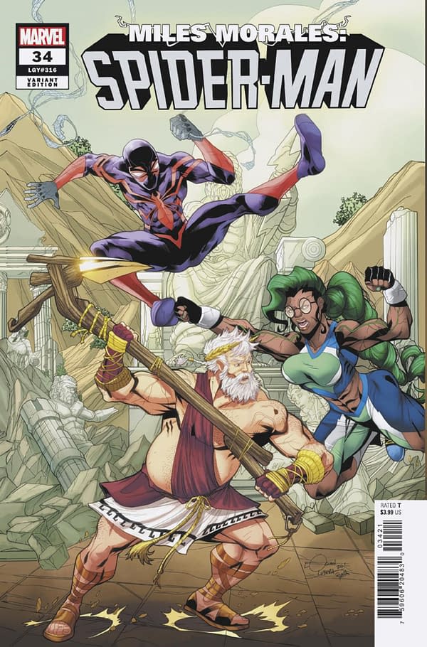Cover image for MILES MORALES: SPIDER-MAN #34 LOGAN LUBERA 5-PART CONNECTING VARIANT