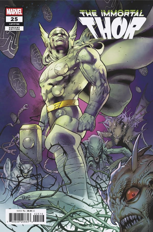 Cover image for IMMORTAL THOR #25 GREG LAND VARIANT