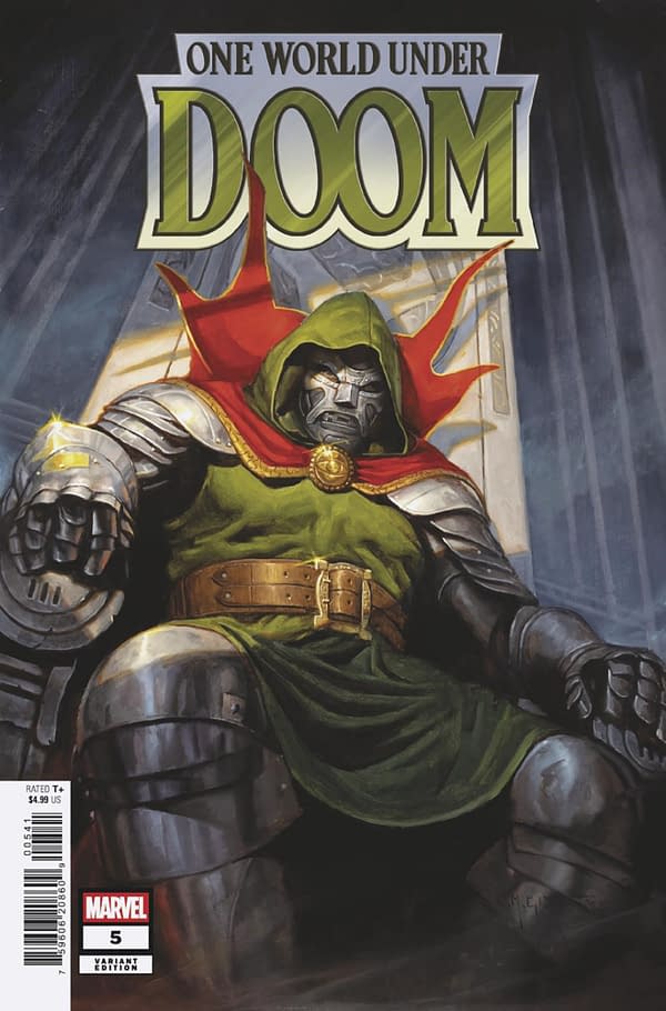 Cover image for ONE WORLD UNDER DOOM #5 E.M. GIST VARIANT