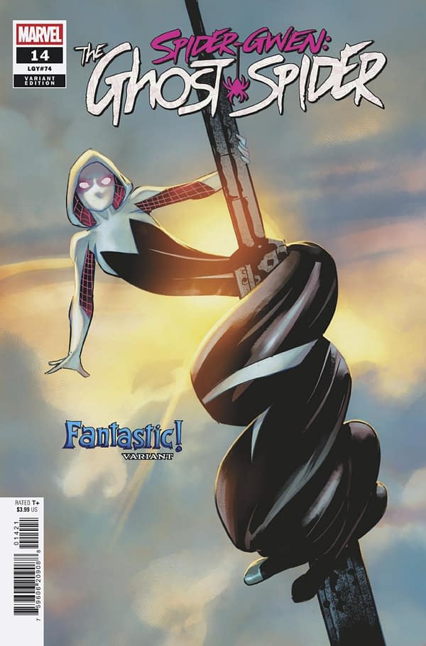 Cover image for SPIDER-GWEN: THE GHOST-SPIDER #14 JAN BAZALDUA FANTASTIC! VARIANT