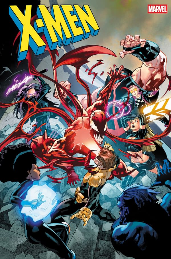 Cover image for X-MEN #18 JAN BAZALDUA BRING ON THE BAD GUYS VARIANT
