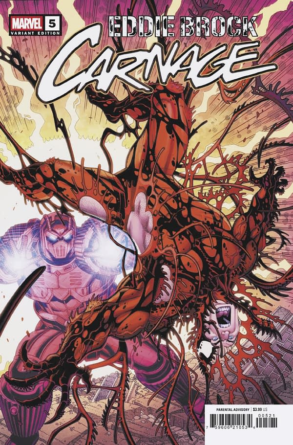 Cover image for EDDIE BROCK: CARNAGE #5 NICK BRADSHAW BRING ON THE BAD GUYS VARIANT