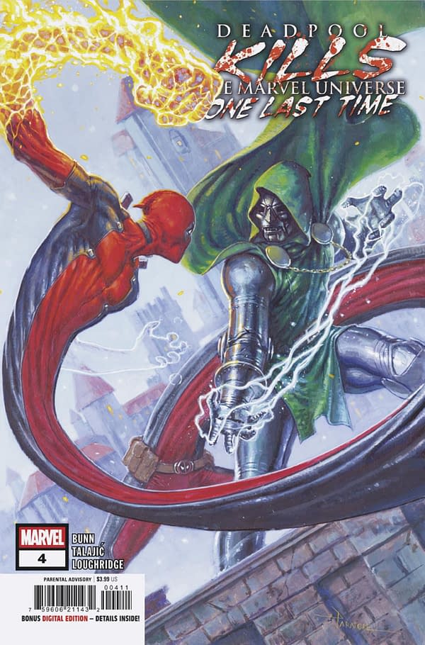 Cover image for DEADPOOL KILLS THE MARVEL UNIVERSE ONE LAST TIME #4 DAVIDE PARATORE COVER