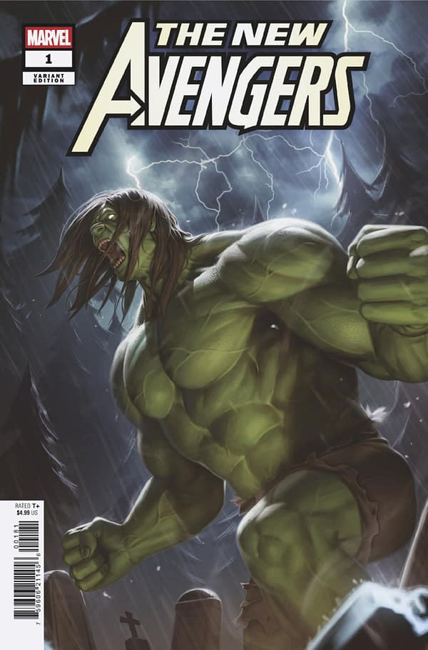 Cover image for NEW AVENGERS #1 WOO-CHUL LEE HULK VARIANT D