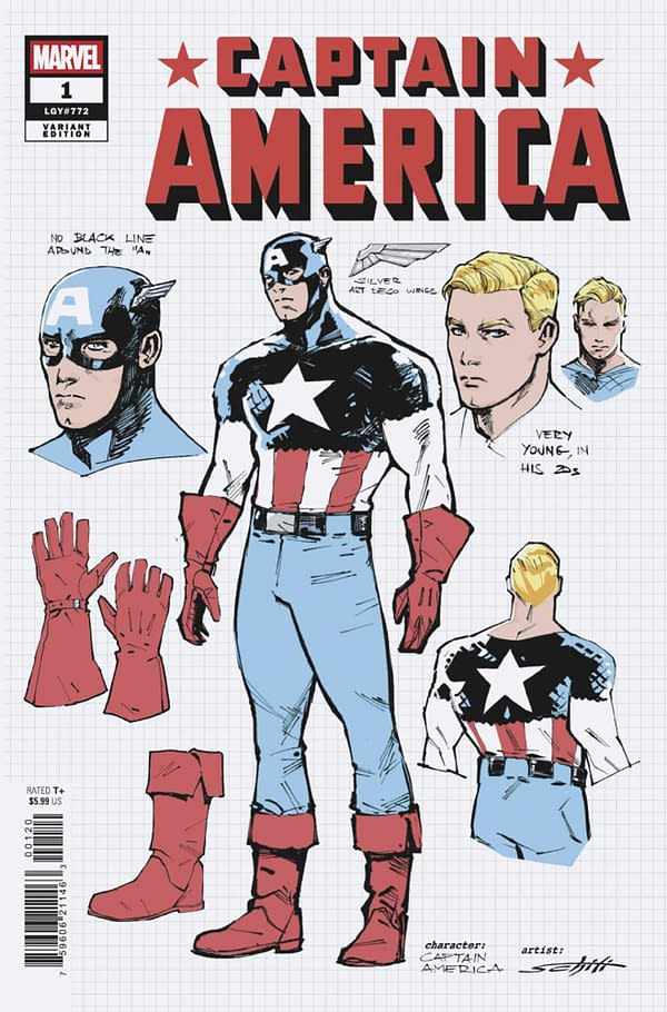 Cover image for CAPTAIN AMERICA #1 VALERIO SCHITI DESIGN VARIANT