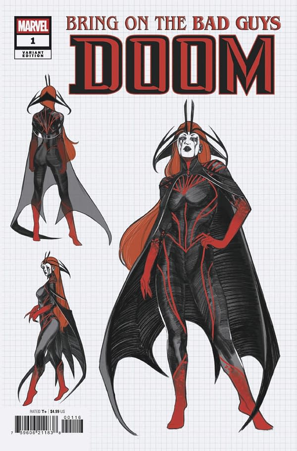 Cover image for BRING ON THE BAD GUYS: DOOM #1 ALESSANDRO CAPPUCCIO DESIGN VARIANT
