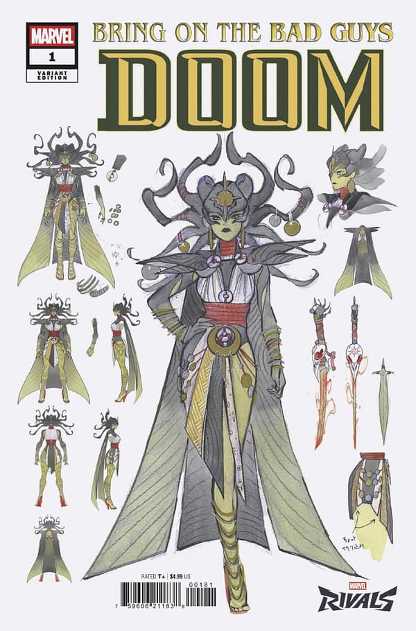 Cover image for BRING ON THE BAD GUYS: DOOM #1 PEACH MOMOKO MARVEL RIVALS VARIANT