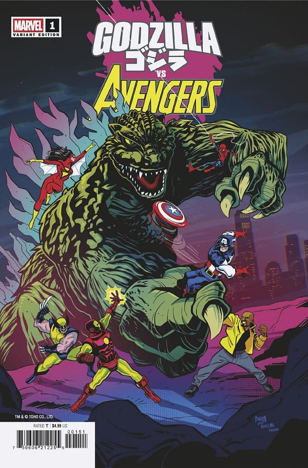 Cover image for GODZILLA VS. AVENGERS #1 DAVE BARDIN VARIANT