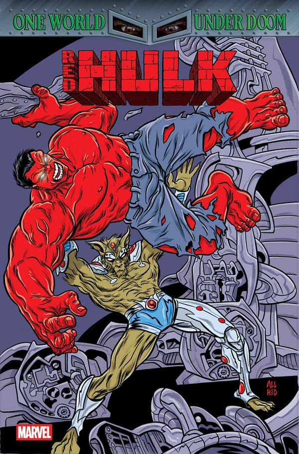 Cover image for RED HULK #6 MIKE ALLRED RETROVISION VARIANT [DOOM]