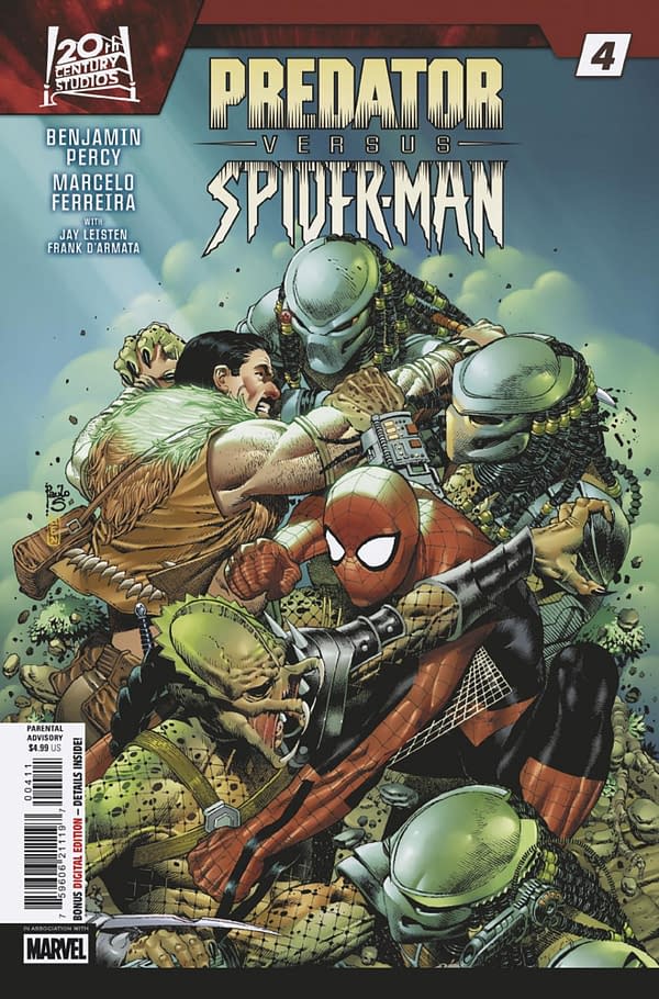 Cover image for PREDATOR VS. SPIDER-MAN #4 PAULO SIQUEIRA COVER