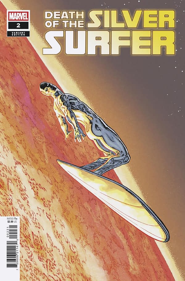 Cover image for DEATH OF THE SILVER SURFER #2 AARON KUDER VARIANT