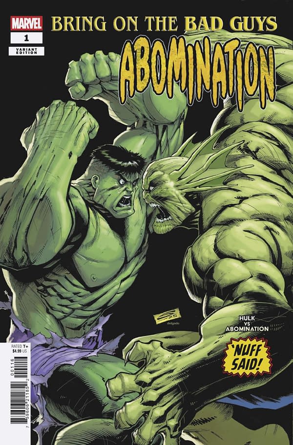 Cover image for BRING ON THE BAD GUYS: ABOMINATION #1 GERARDO SANDOVAL NUFF SAID VARIANT