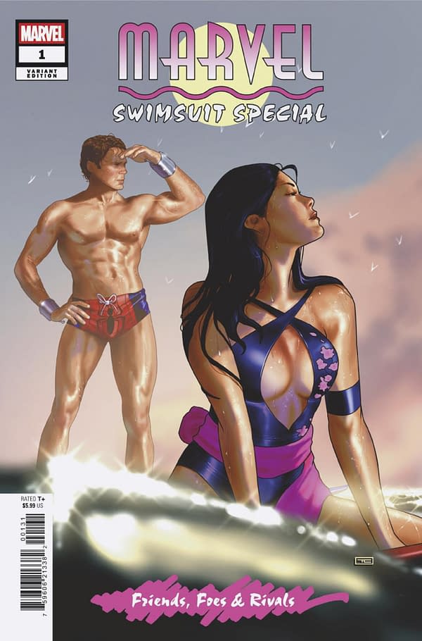 Cover image for MARVEL SWIMSUIT SPECIAL: FRIENDS, FOES & RIVALS #1 TAURIN CLARKE VARIANT