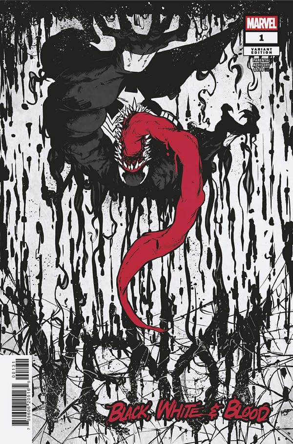 Cover image for VENOM: BLACK, WHITE & BLOOD #1 SANFORD GREENE VARIANT