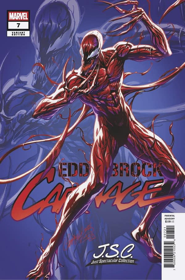 Cover image for EDDIE BROCK: CARNAGE #7 J. SCOTT CAMPBELL JUST SPECTACULAR COLLECTION VARIANT