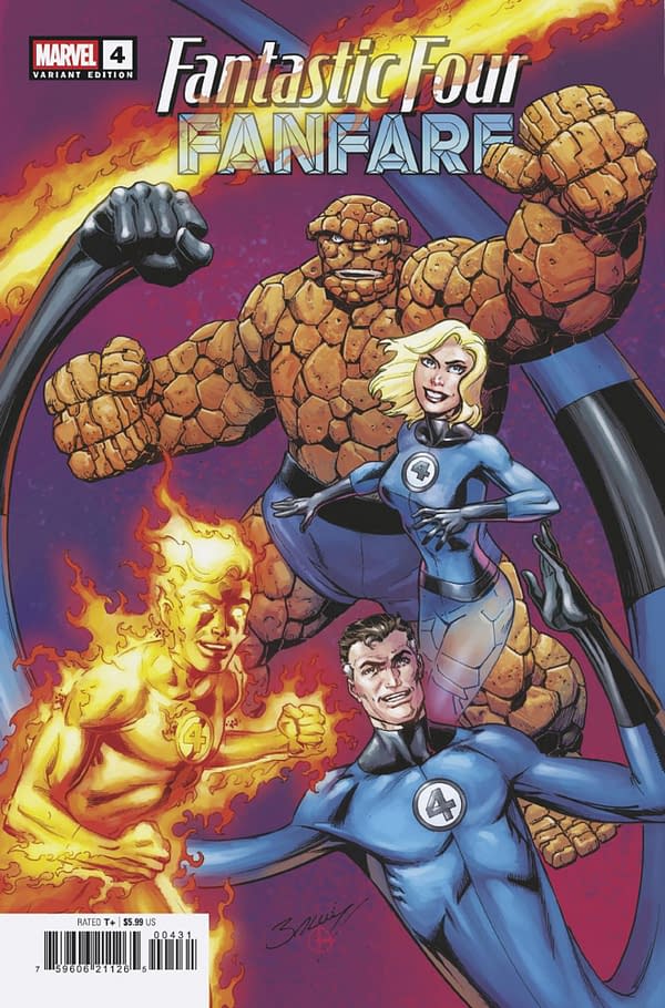 Cover image for FANTASTIC FOUR FANFARE #4 MARK BAGLEY VARIANT