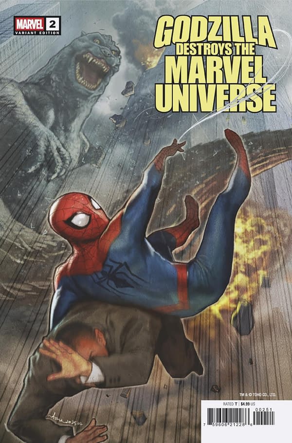 Cover image for GODZILLA DESTROYS THE MARVEL UNIVERSE #2 STONEHOUSE VARIANT