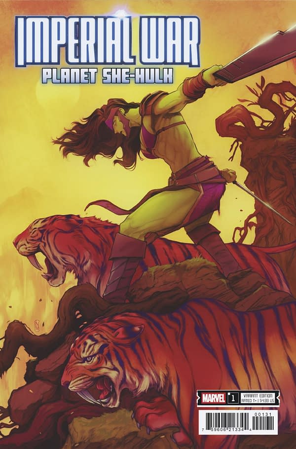 Cover image for IMPERIAL WAR: PLANET SHE-HULK #1 NIMIT MALAVIA VARIANT