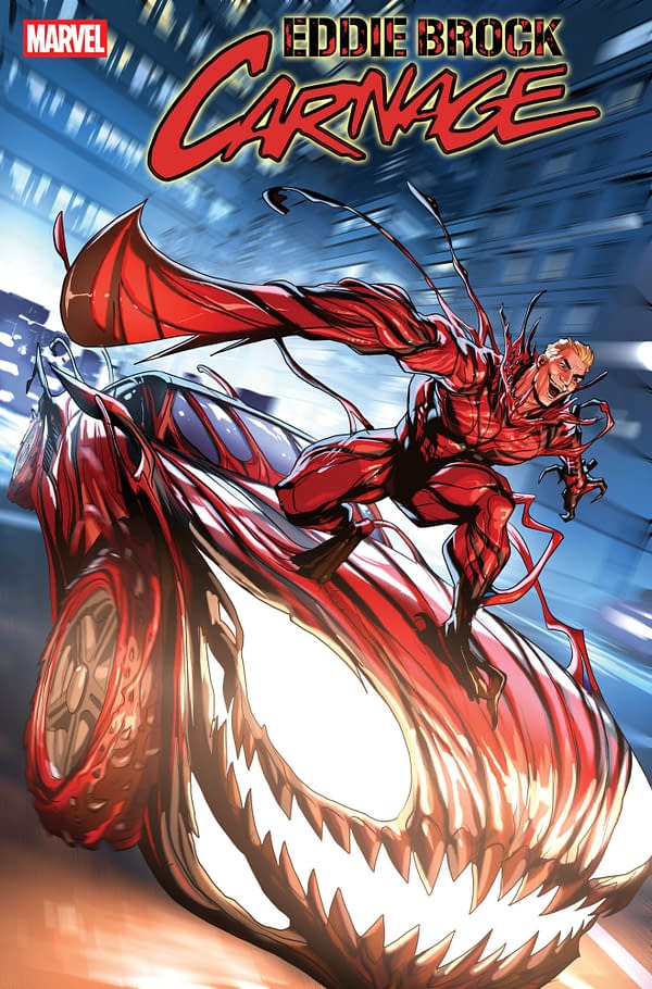 Cover image for EDDIE BROCK: CARNAGE #8 PETE WOODS VARIANT
