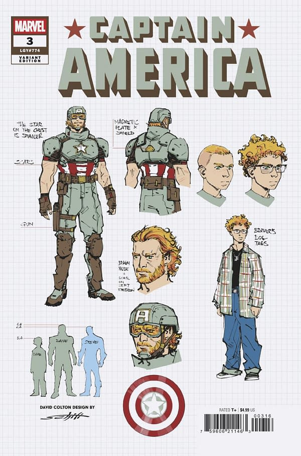 Cover image for CAPTAIN AMERICA #3 VALERIO SCHITI DESIGN VARIANT