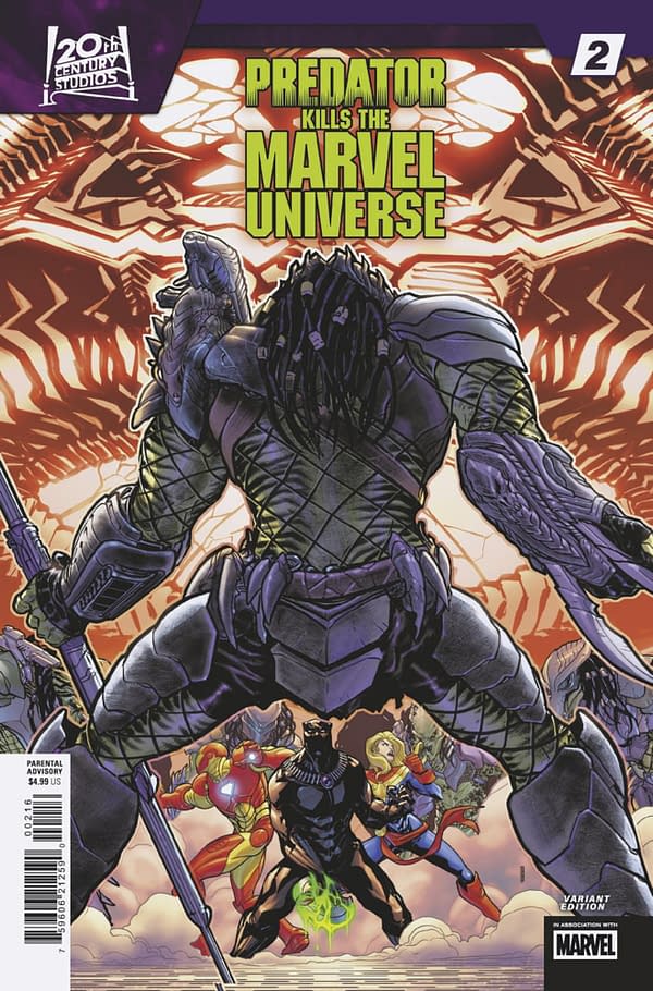 Cover image for PREDATOR KILLS THE MARVEL UNIVERSE #2 DAVID BALDEON VARIANT