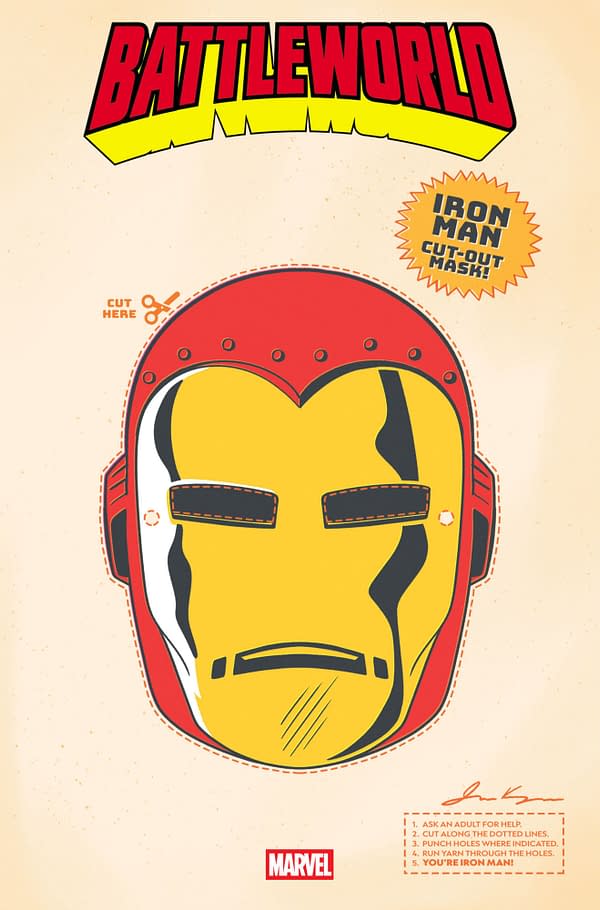 Cover image for BATTLEWORLD #1 RETRO HALLOWEEN MASK VARIANT