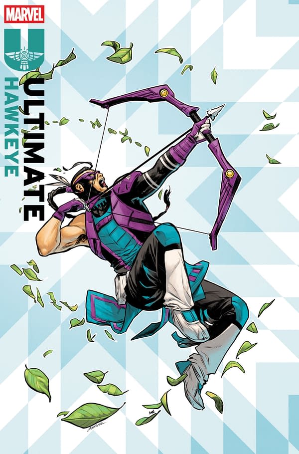 Cover image for ULTIMATE HAWKEYE #1 CARMEN CARNERO FOIL VARIANT