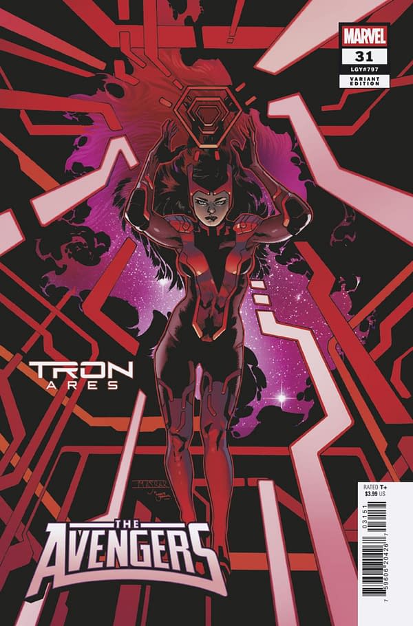Cover image for AVENGERS #31 MAHMUD ASRAR TRON: ARES VARIANT