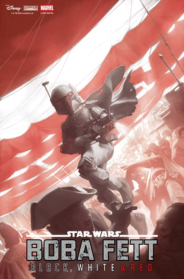 Cover image for STAR WARS: BOBA FETT - BLACK, WHITE & RED #2 MIGUEL MERCADO VARIANT