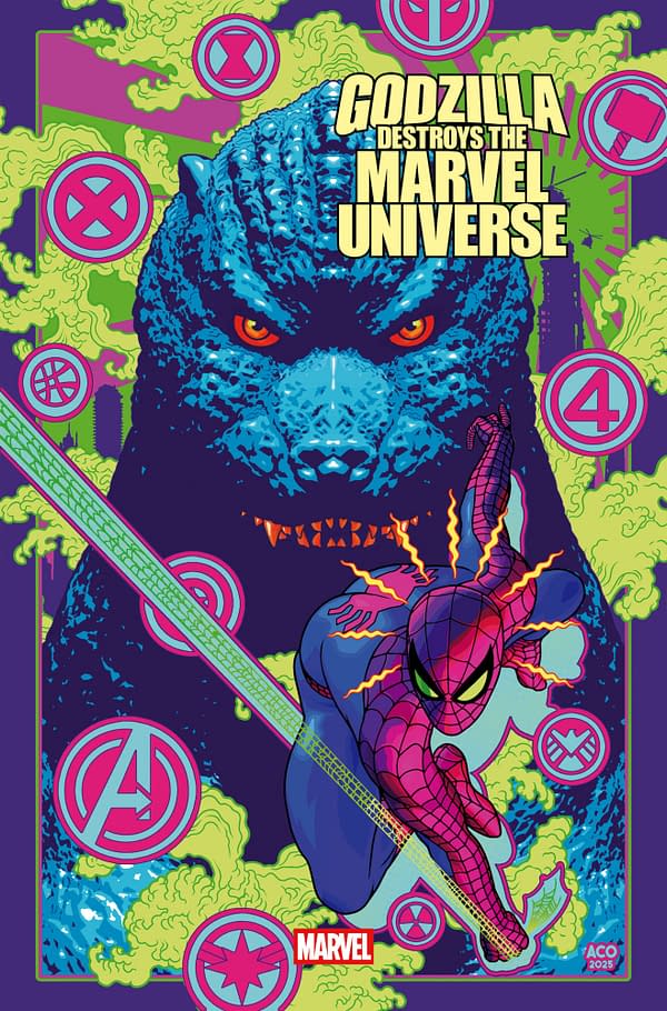 Cover image for GODZILLA DESTROYS THE MARVEL UNIVERSE #4 ACO VARIANT