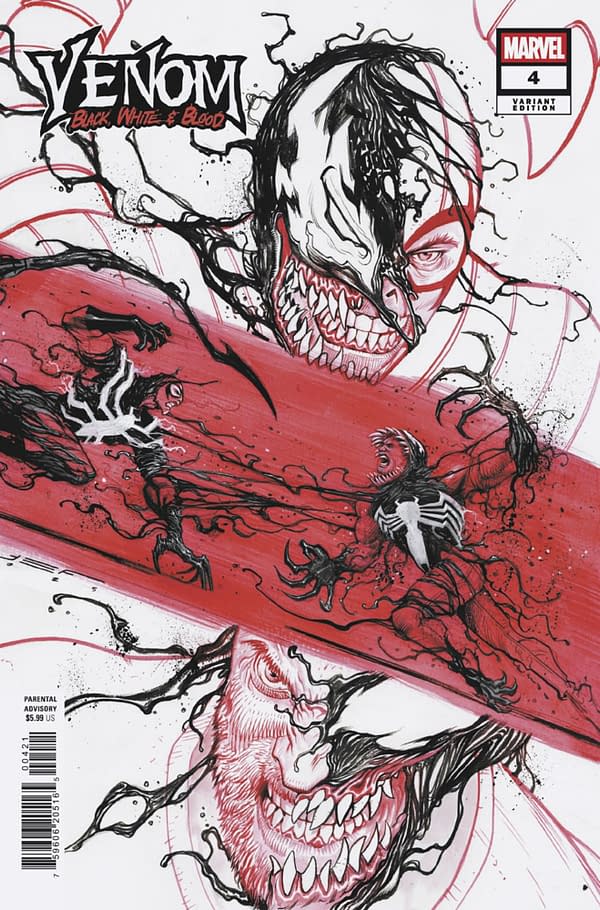 Cover image for VENOM: BLACK, WHITE & BLOOD #4 JUAN FERREYRA VARIANT