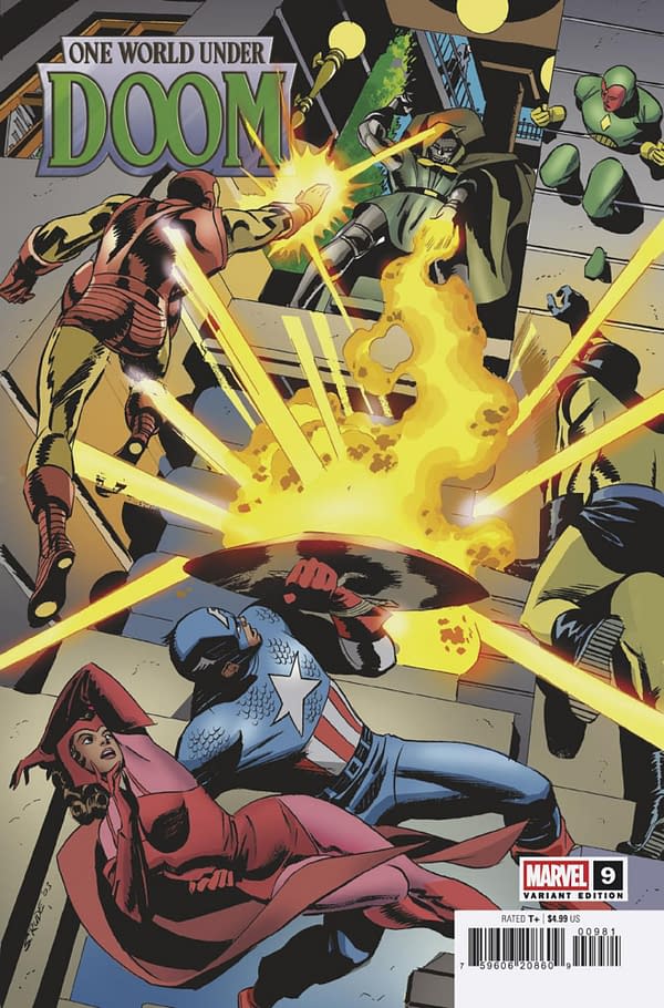 Cover image for ONE WORLD UNDER DOOM #9 STEVE RUDE VARIANT