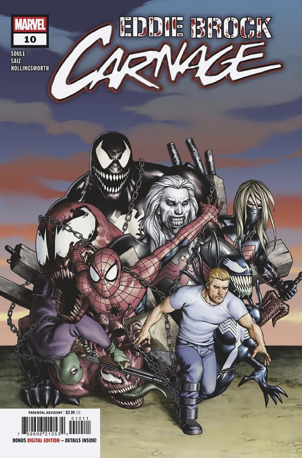 Cover image for EDDIE BROCK: CARNAGE #10 JESUS SAIZ COVER