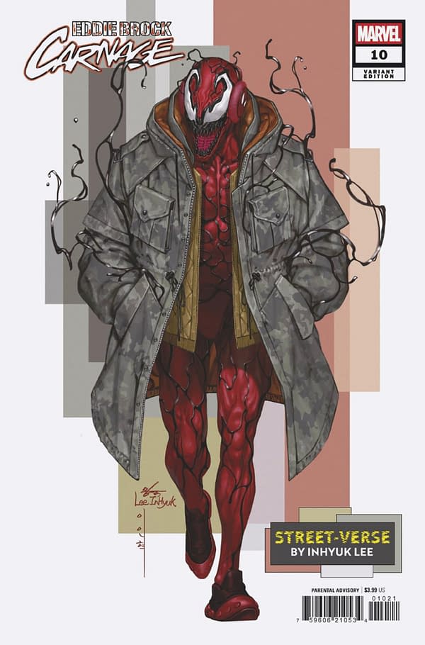 Cover image for EDDIE BROCK: CARNAGE #10 INHYUK LEE STREET-VERSE VARIANT