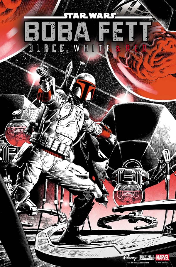 Cover image for STAR WARS: BOBA FETT - BLACK, WHITE & RED #3 PAULO SIQUEIRA VARIANT
