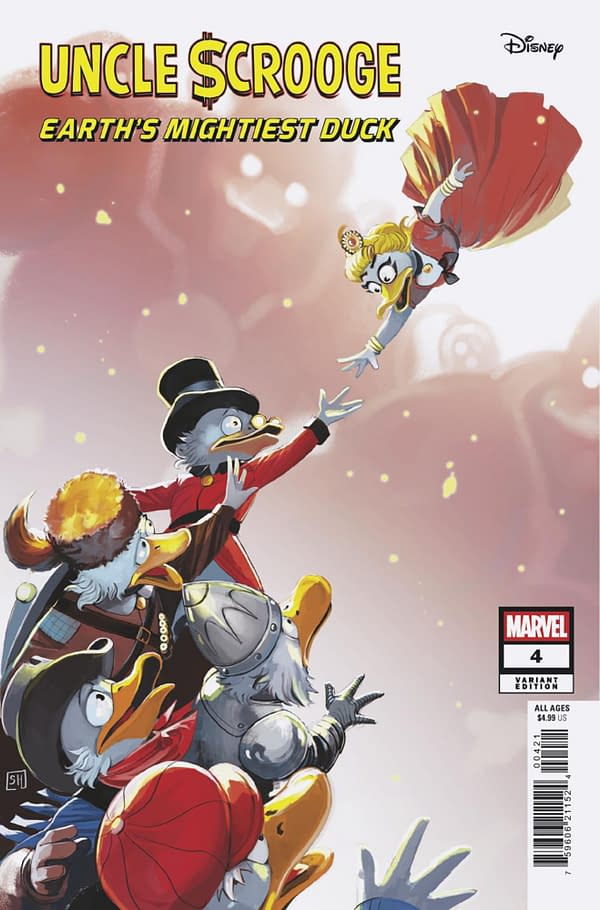 Cover image for UNCLE SCROOGE: EARTH'S MIGHTIEST DUCK #4 STEPHANIE HANS VARIANT