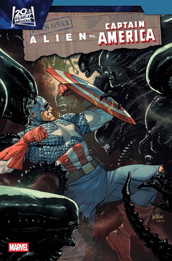 Cover image for ALIEN VS. CAPTAIN AMERICA #1 LEINIL YU COVER