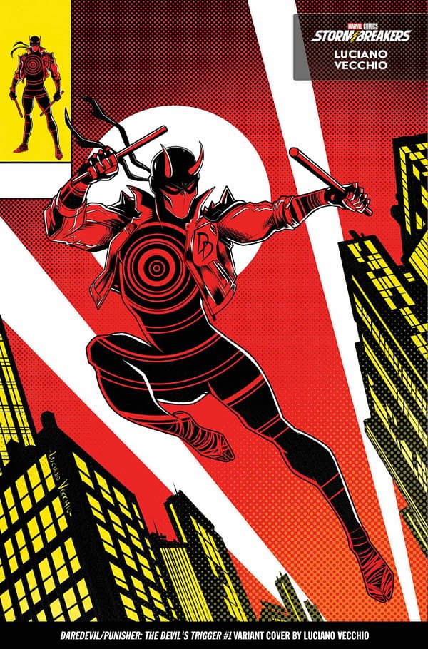 Cover image for DAREDEVIL/PUNISHER: THE DEVIL'S TRIGGER #1 LUCIANO VECCHIO FROM THE CHAOS A COSTUME VARIANT