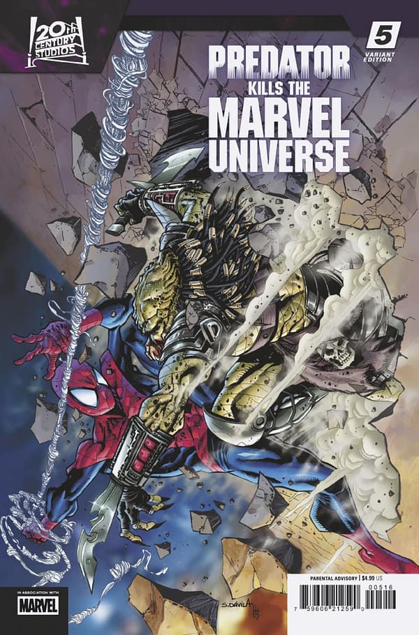 Cover image for PREDATOR KILLS THE MARVEL UNIVERSE #5 SERGIO DAVILA VARIANT